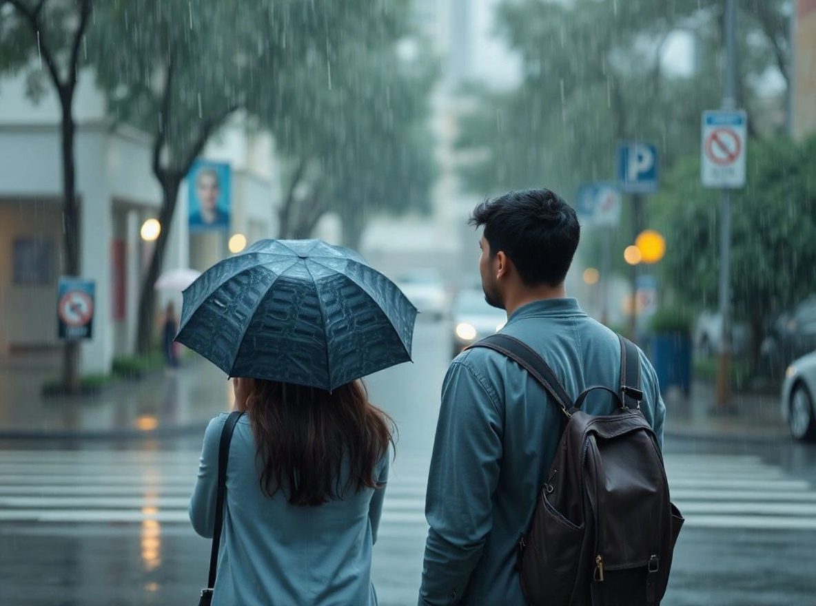 Couple Rain Scene Prompt real provider after result
